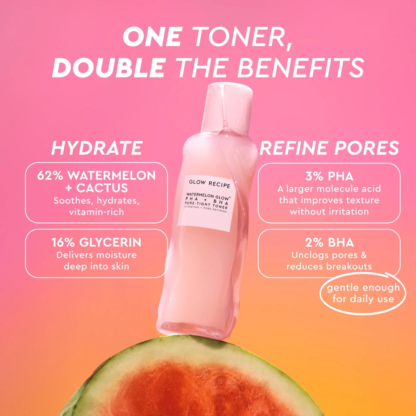 Watermelon Glow PHA+BHA Pore-Tight Toner(150ml)