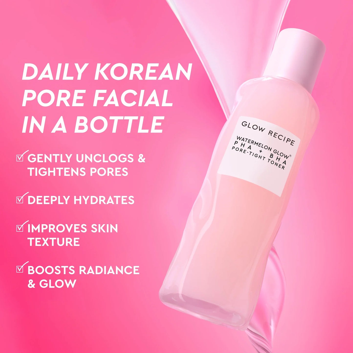 Watermelon Glow PHA+BHA Pore-Tight Toner(150ml)